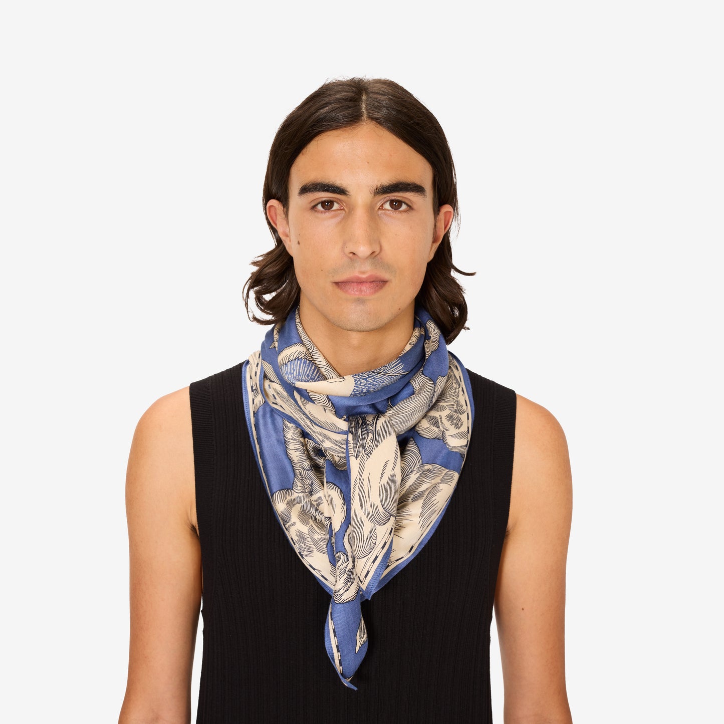 Foulard quadrato 100 - Astrologie - Blu