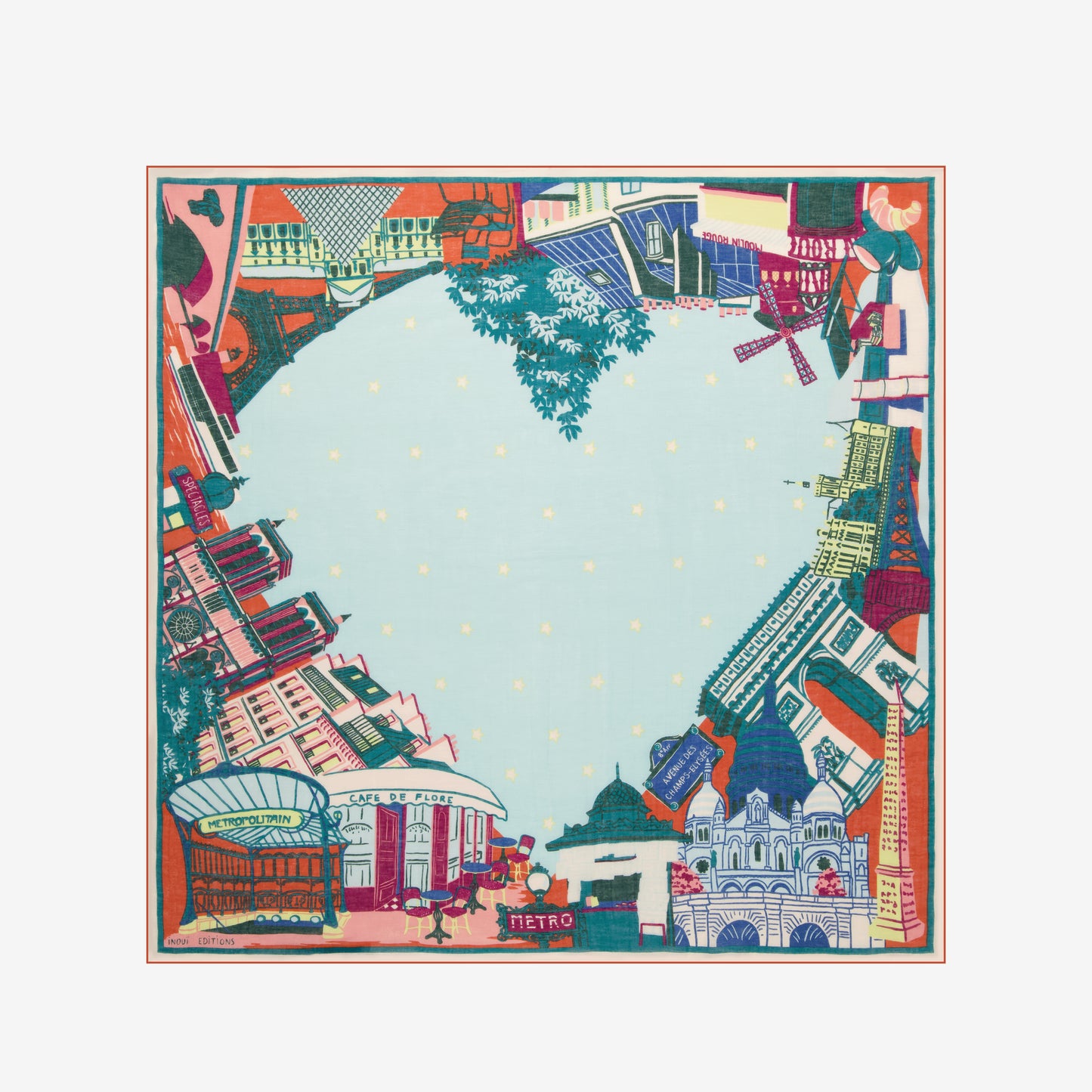 Square 100 - J'Aime Paris - Multicolor