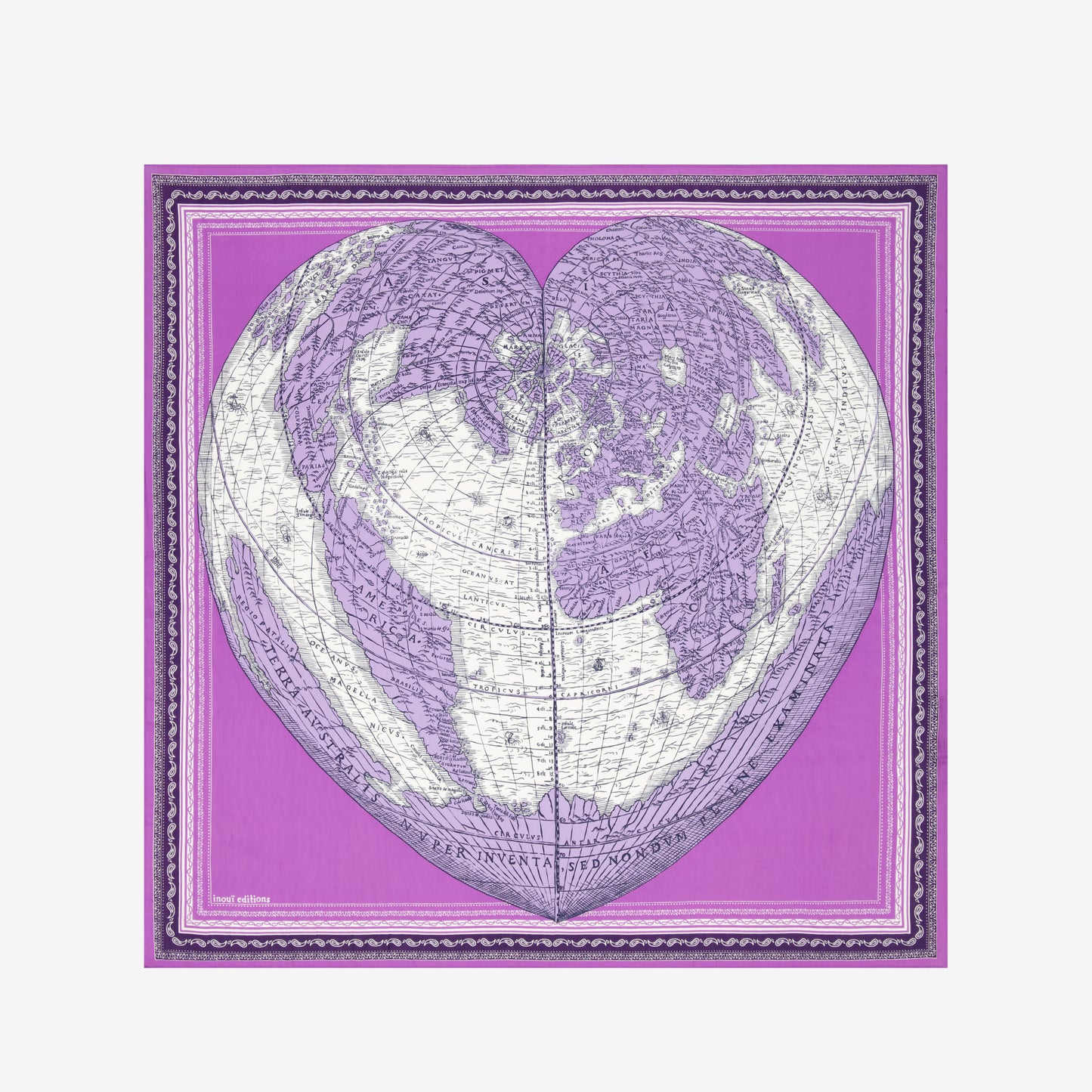 Square 100 - Mappemonde - Purple