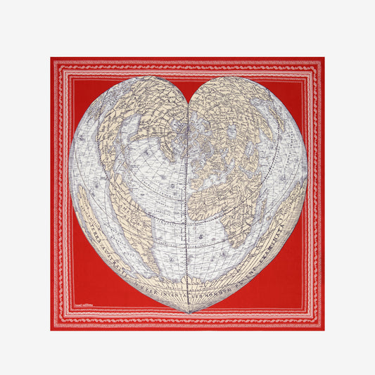 Square 100 - Mappemonde - Red