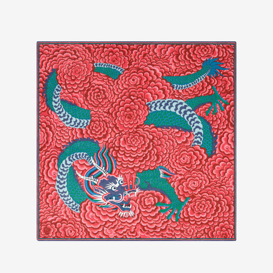 Pañuelo 130 - Dragon - Fucsia