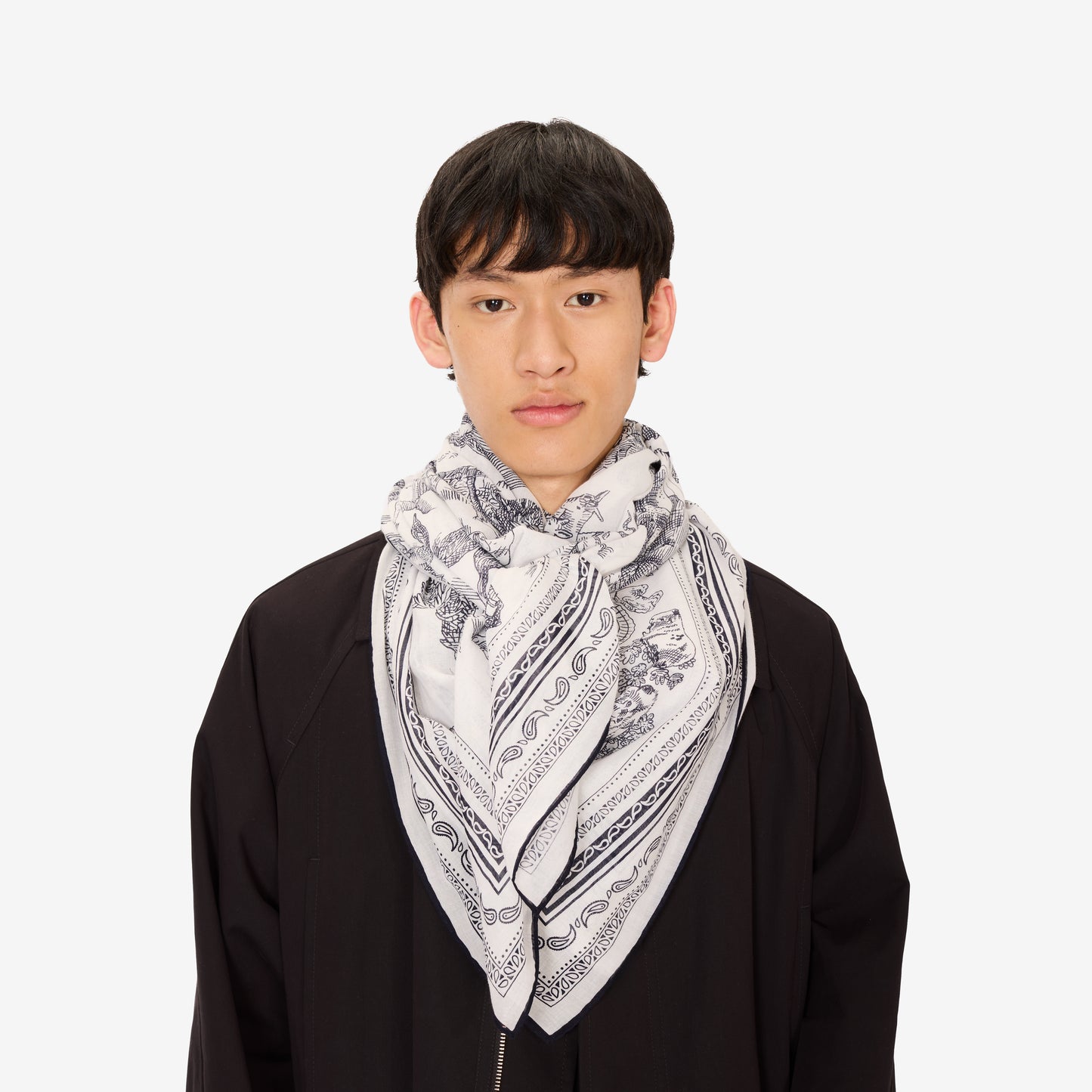 Foulard quadrato 130 - Reverie - Bianco