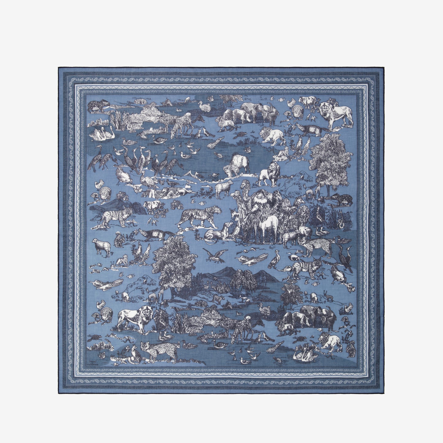 Foulard quadrato 130 - Reverie - Blu