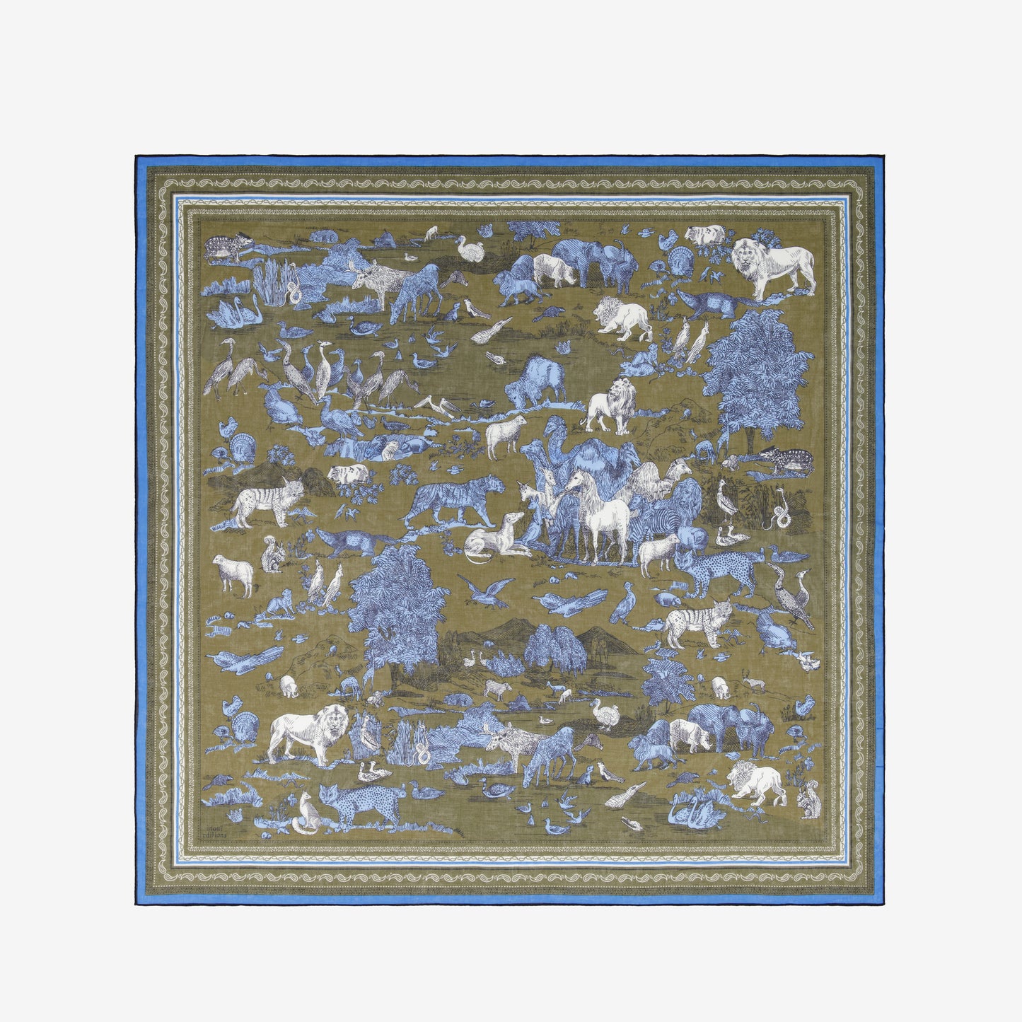 Foulard quadrato 130 - Reverie - Kaki