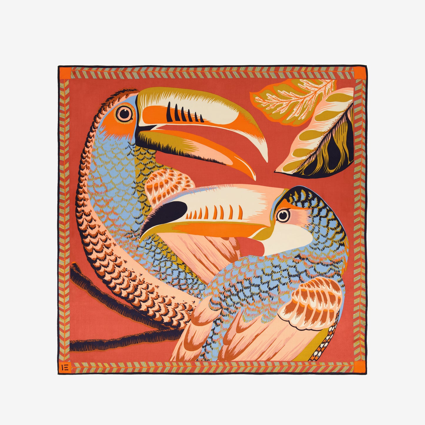 Carré 130 - Toucan - Orange
