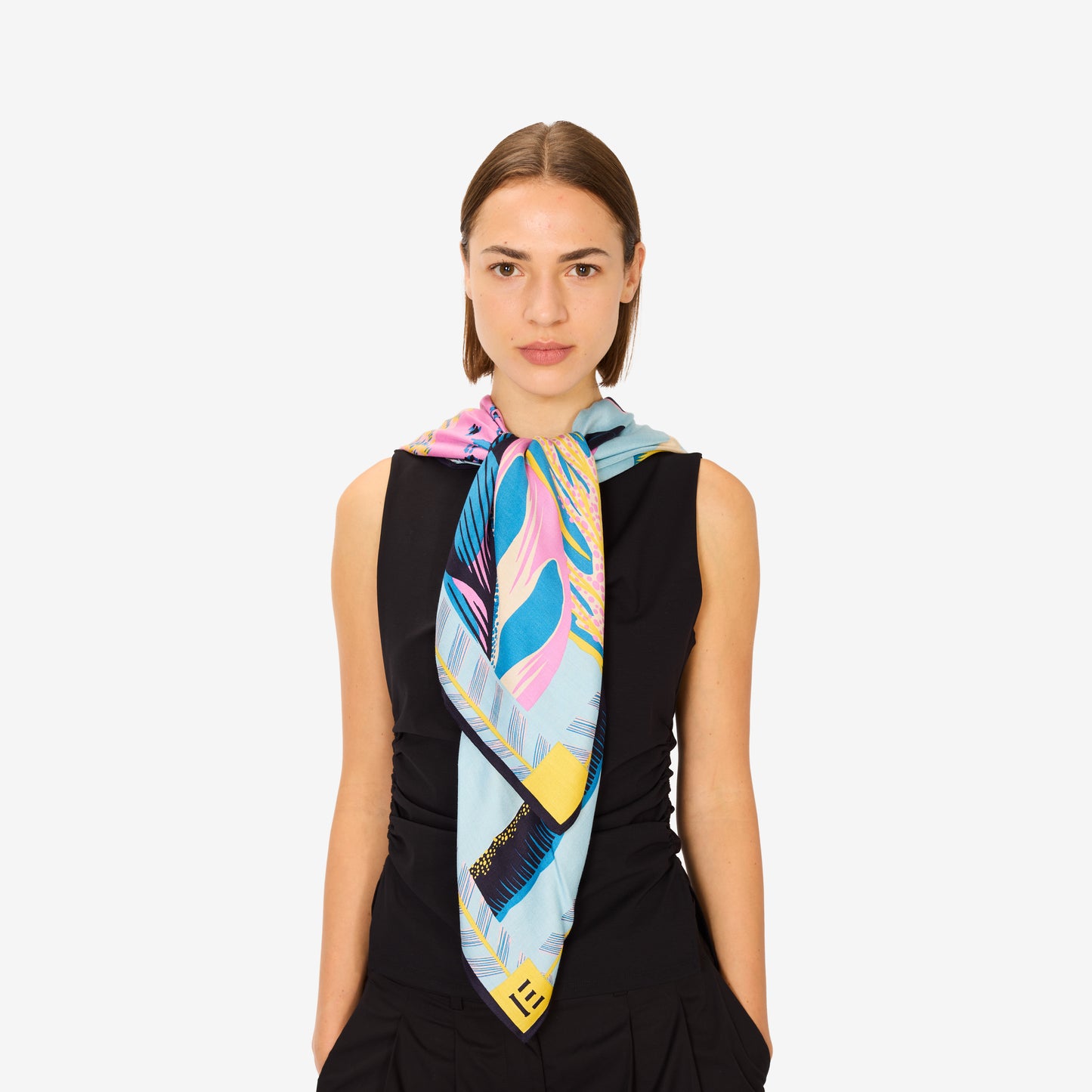 Foulard quadrato 130 - Toucan - Pastello