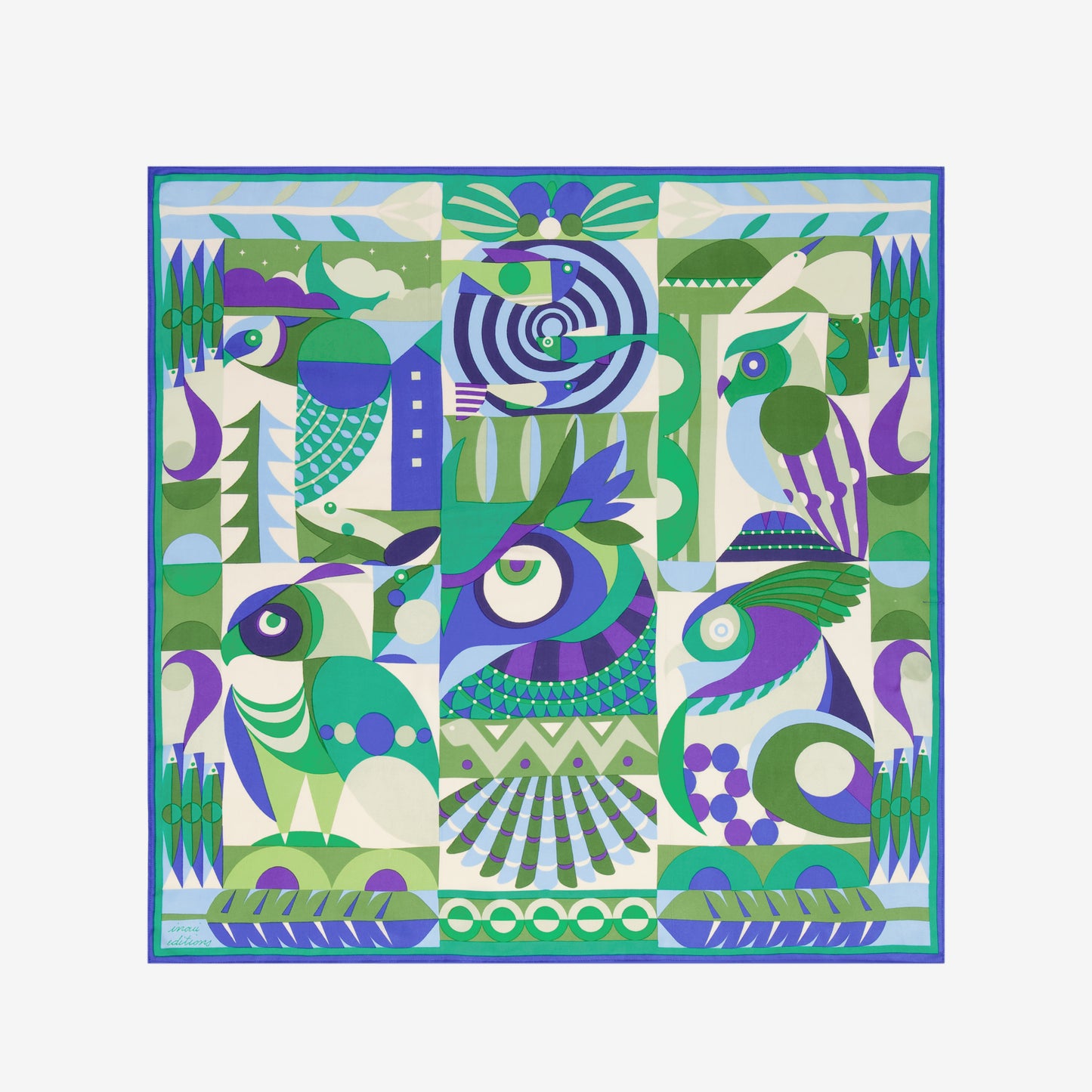 Foulard quadrato 65 - Cleo - Verde