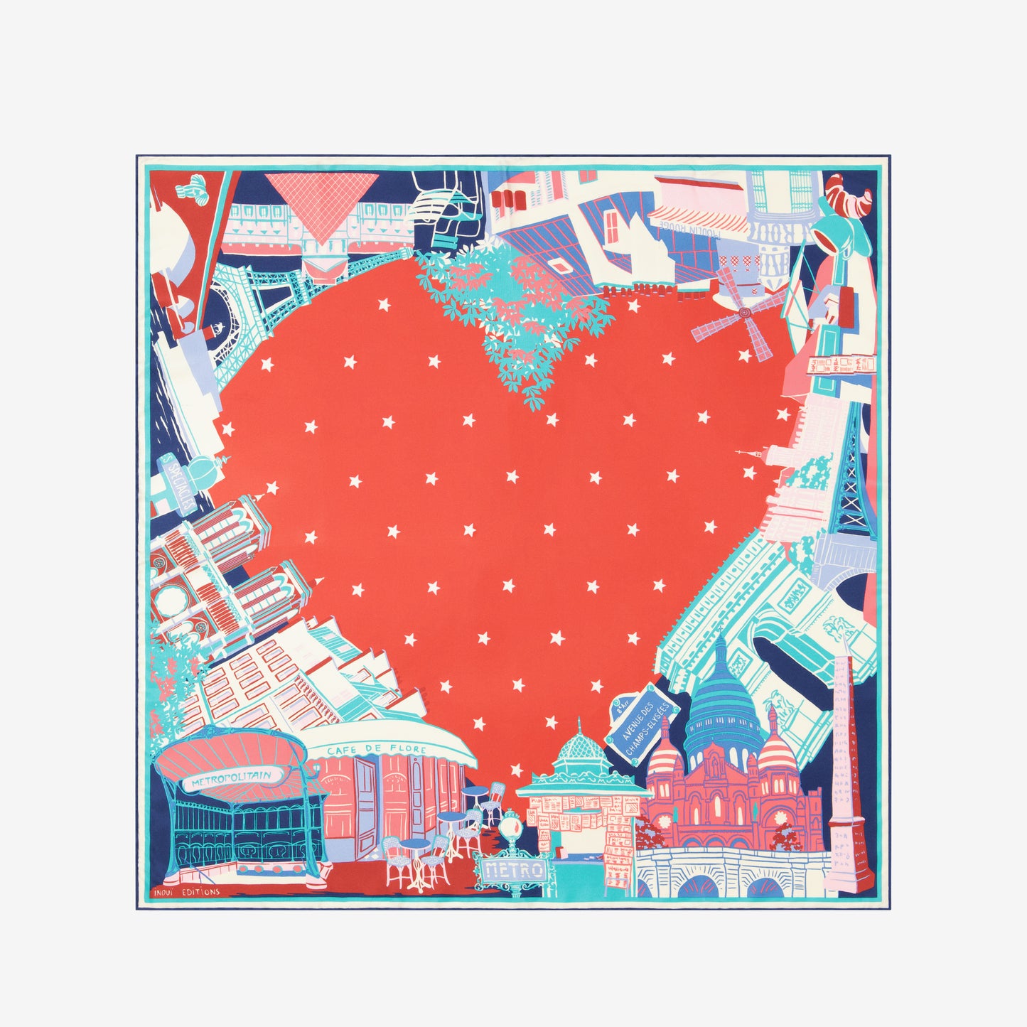 Square 70 - J'Aime Paris - Red