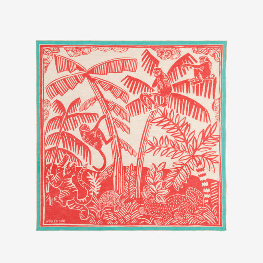 Quadratisches 65 - Jungle - Rot