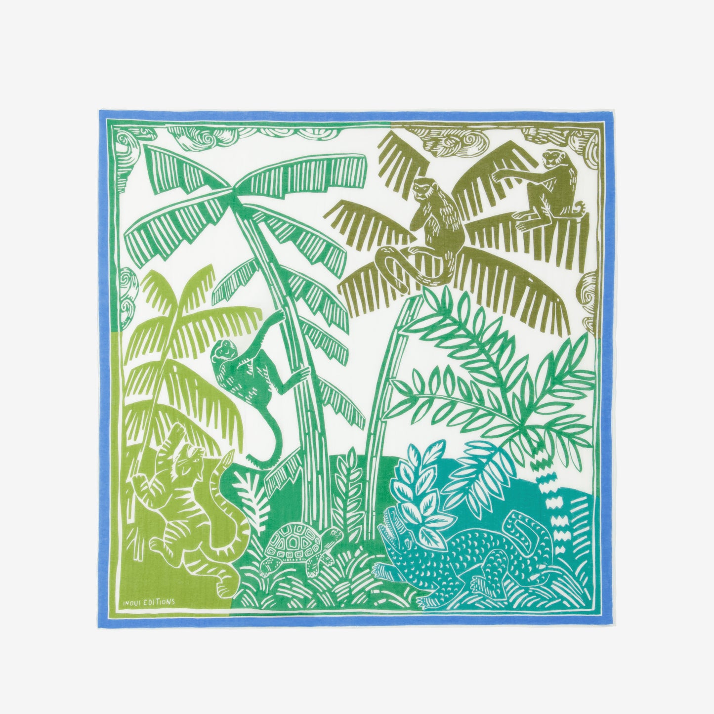 Foulard quadrato 65 - Jungle - Smeraldo