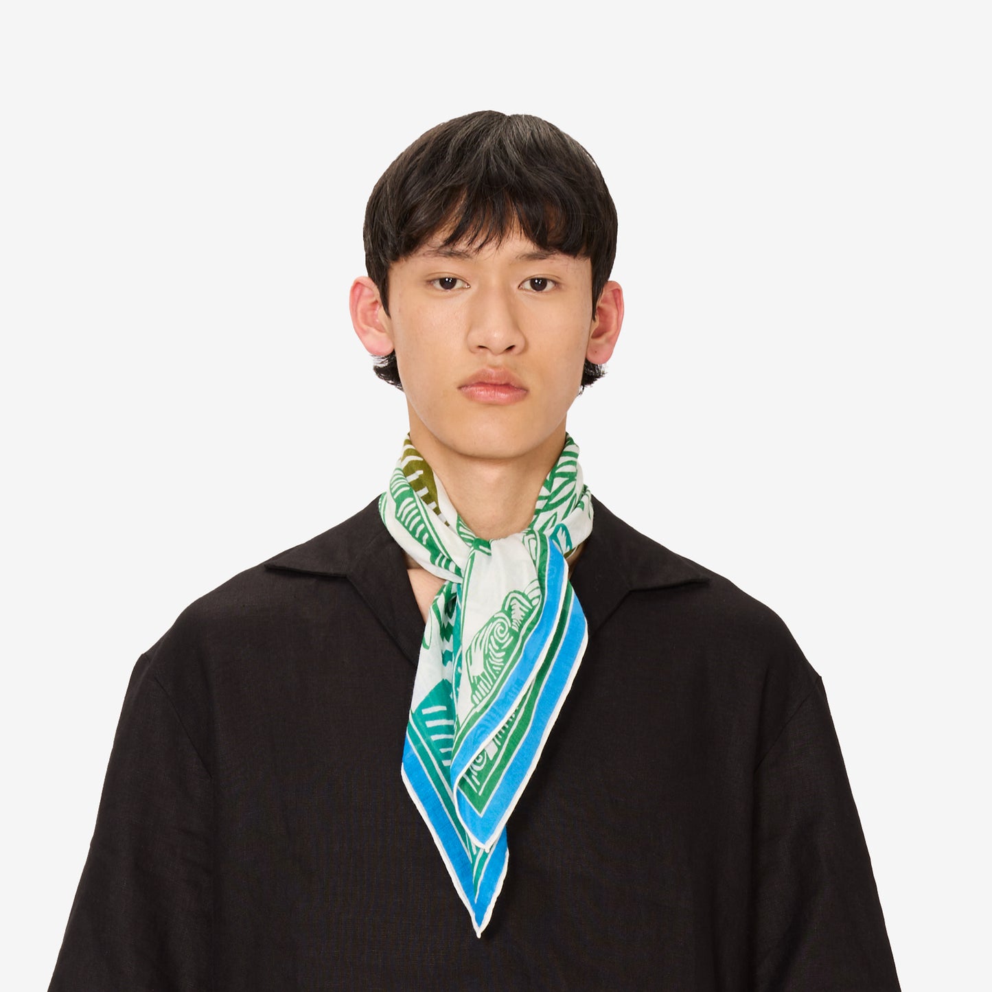 Foulard quadrato 65 - Jungle - Smeraldo