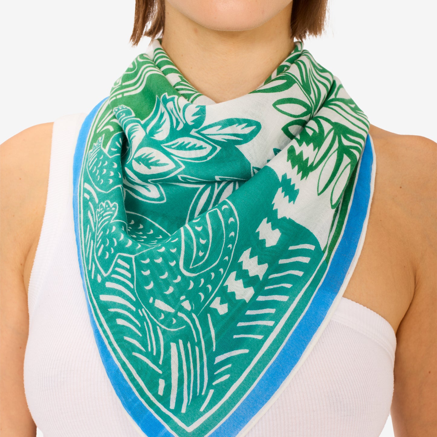 Foulard quadrato 65 - Jungle - Smeraldo