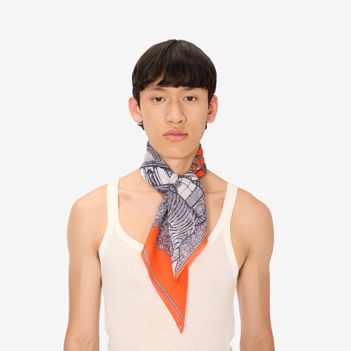 Foulard quadrato 70 - Mirage - Arancione