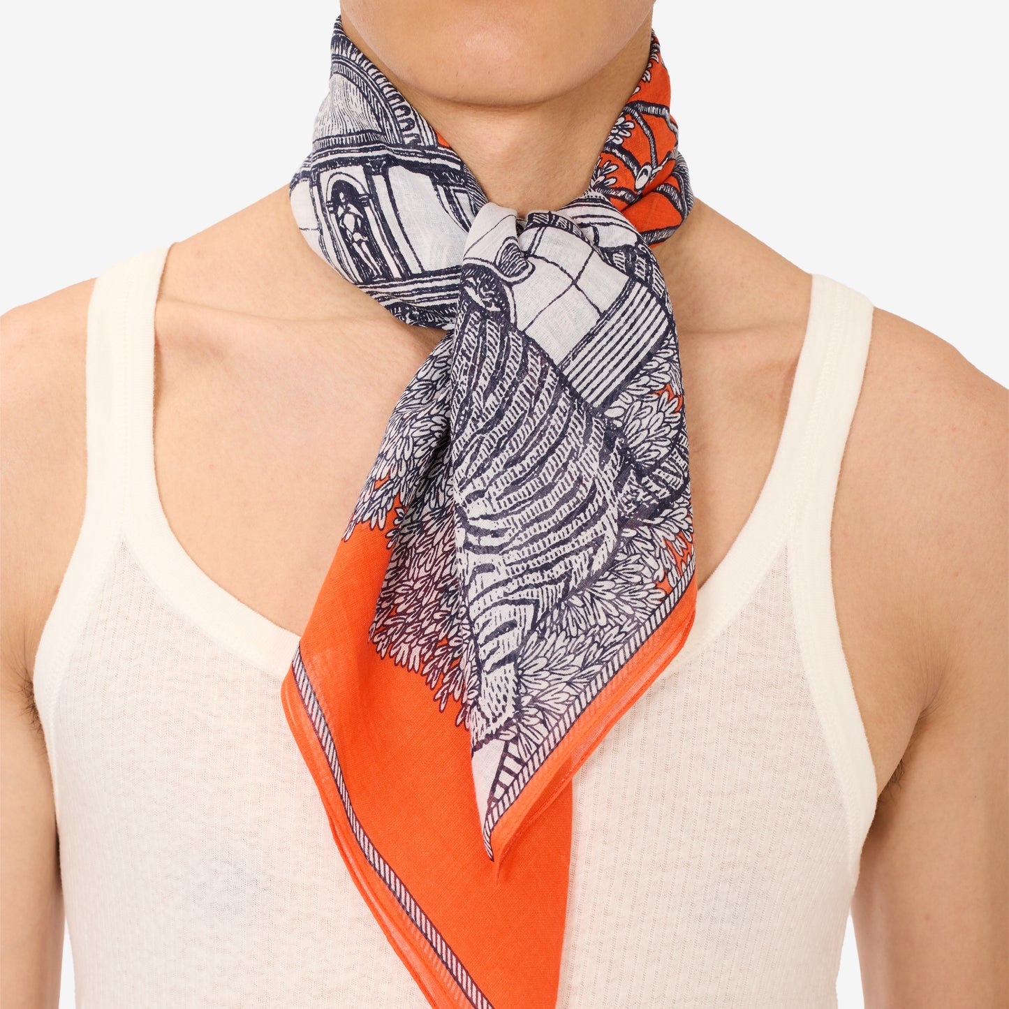 Foulard quadrato 70 - Mirage - Arancione