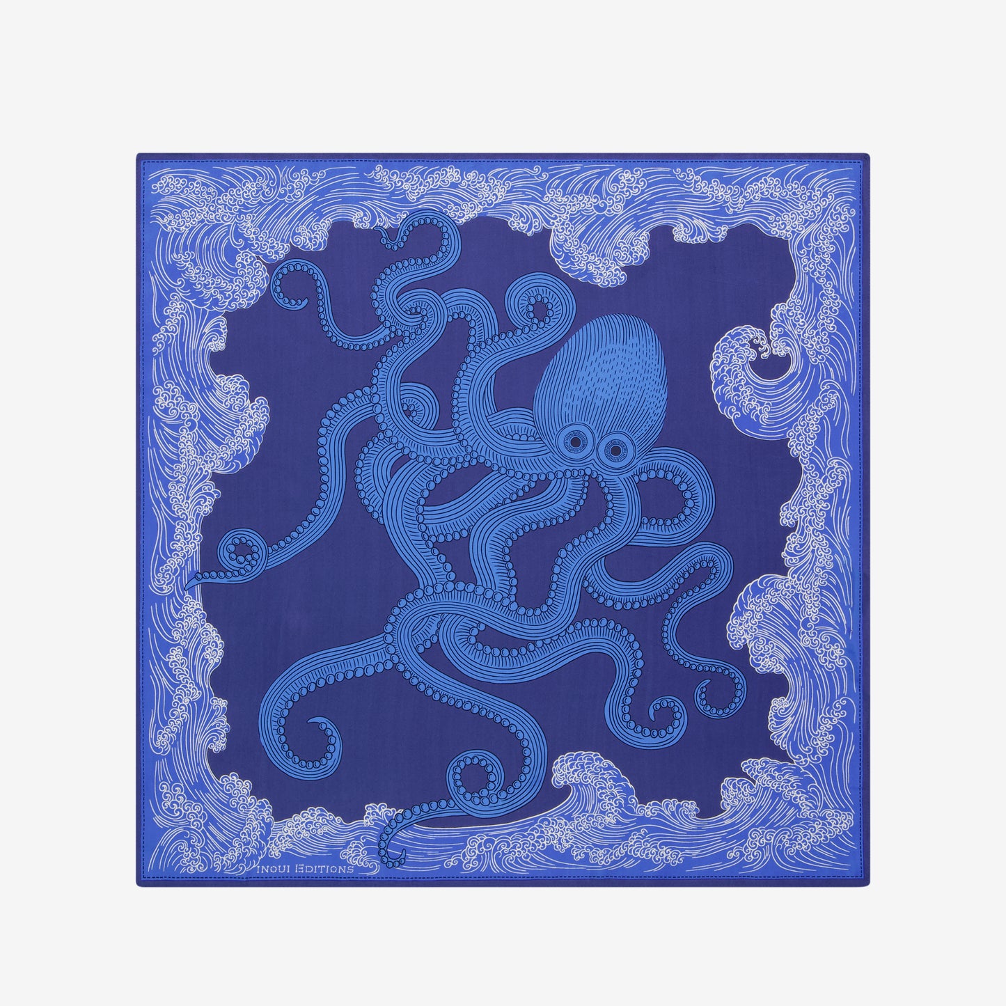 Foulard quadrato 45 - Poseidon - Azzurro