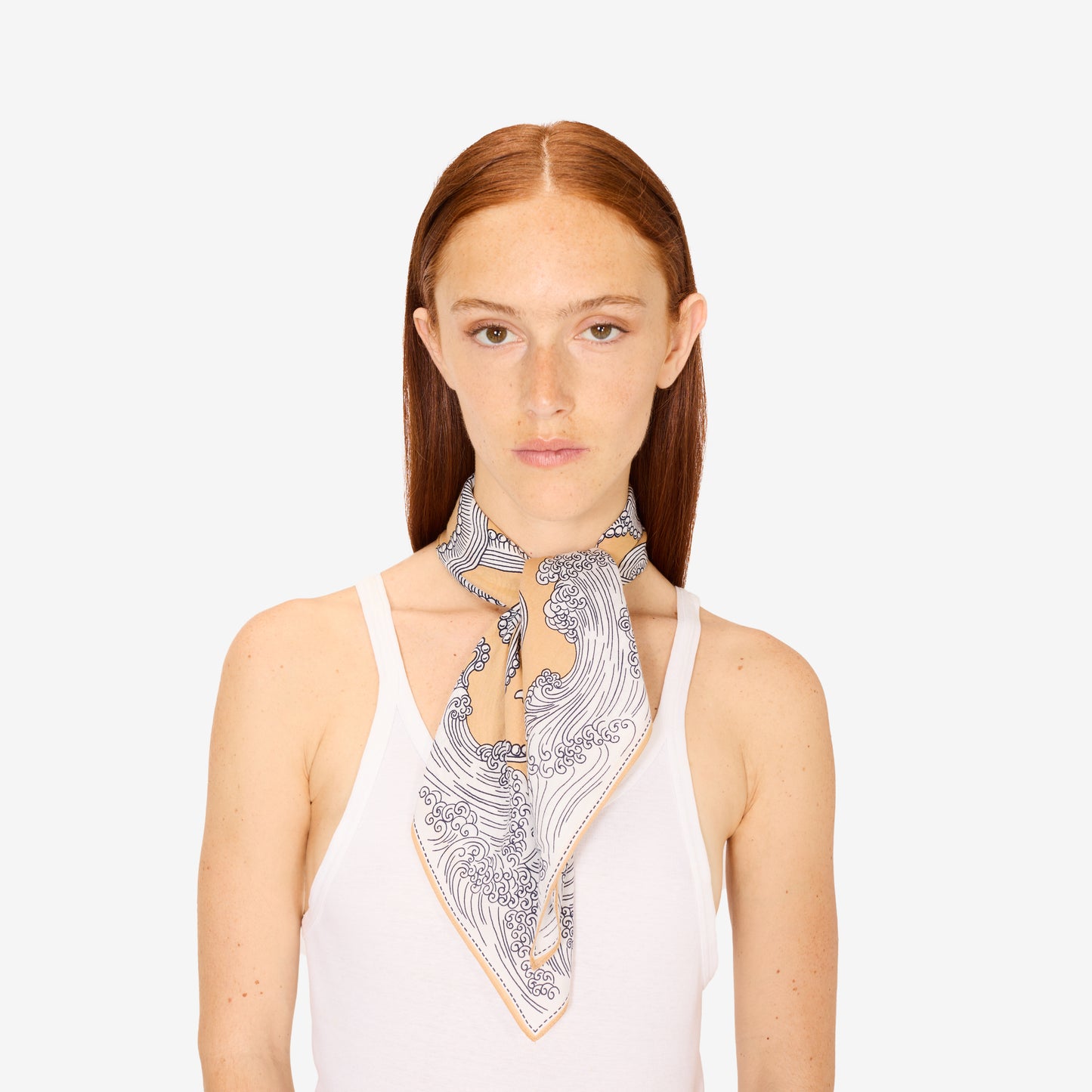 Foulard quadrato 65 - Poseidon - Sabbia