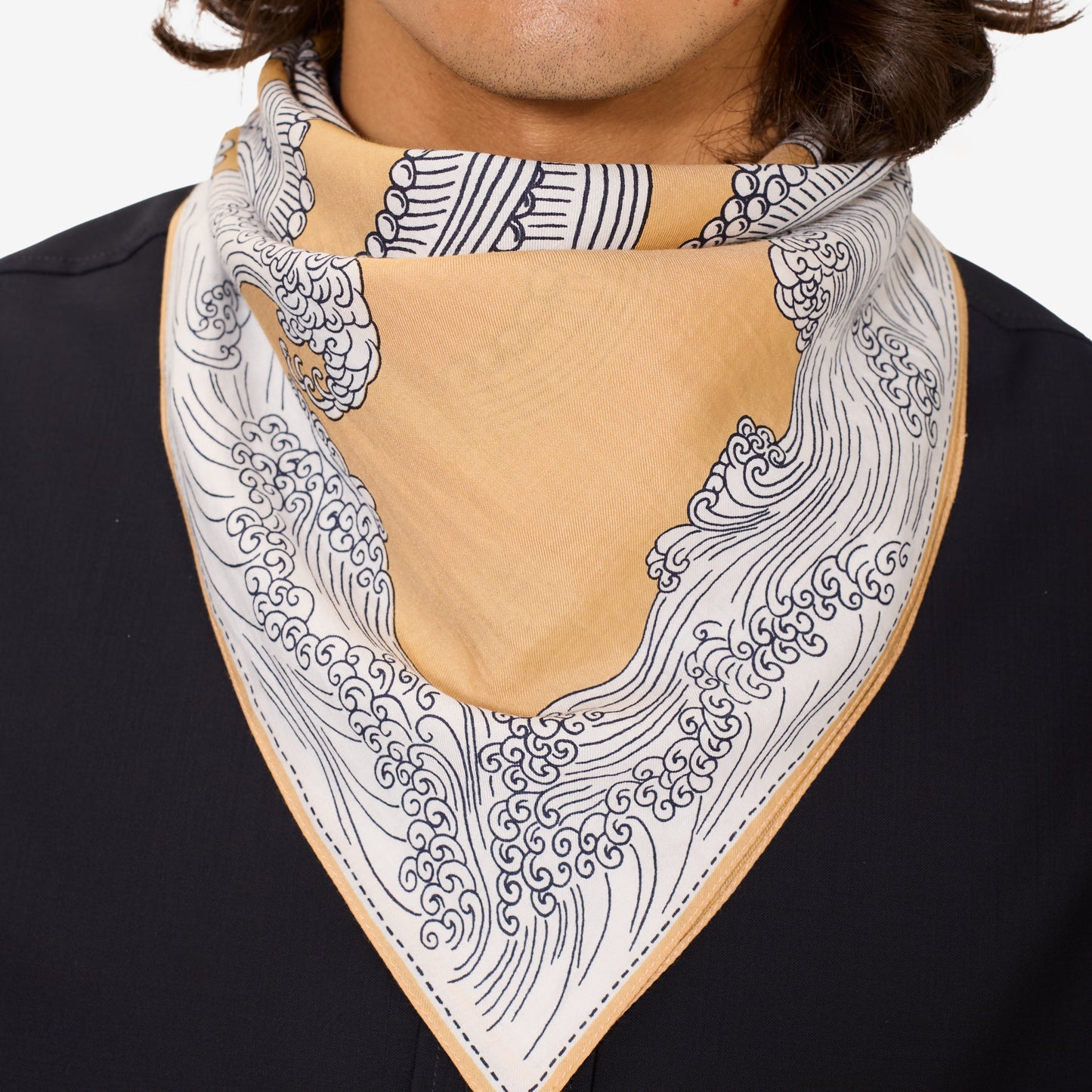 Foulard quadrato 65 - Poseidon - Sabbia