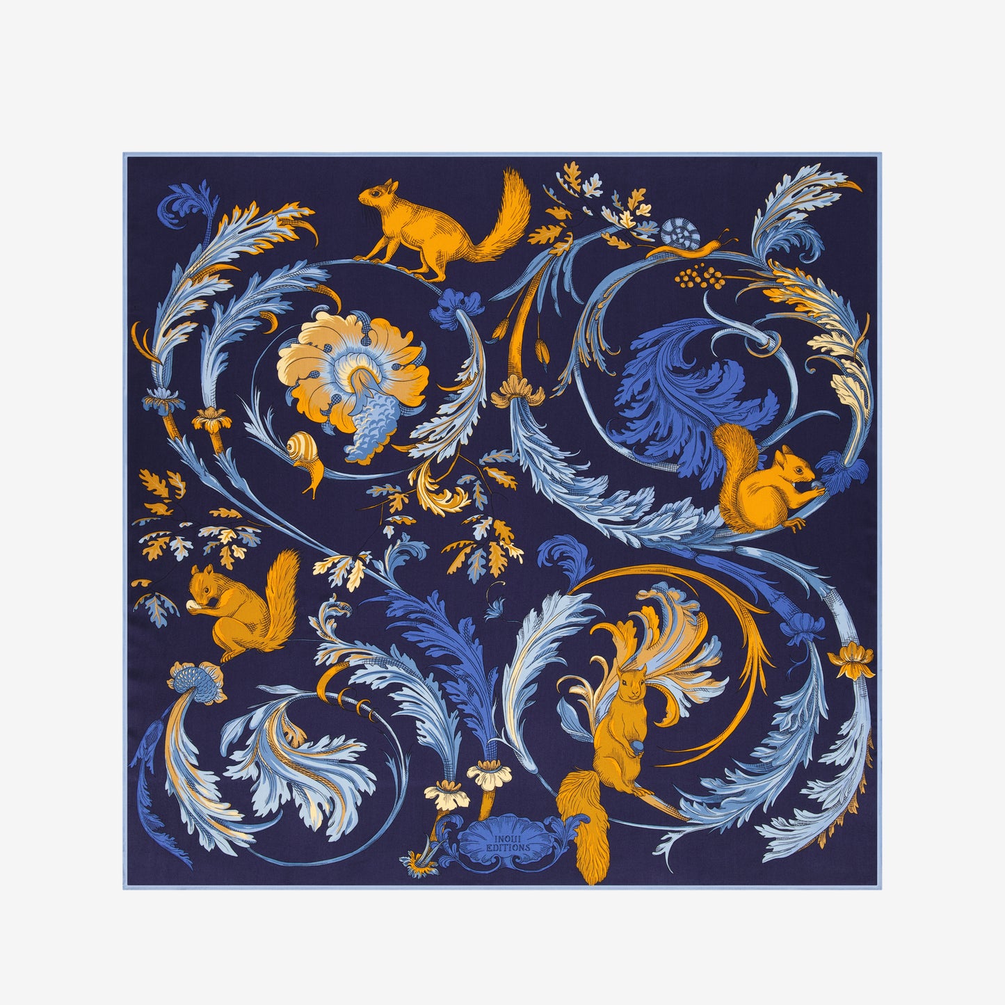 Quadrato 100 - Rococo - Blu Scuro