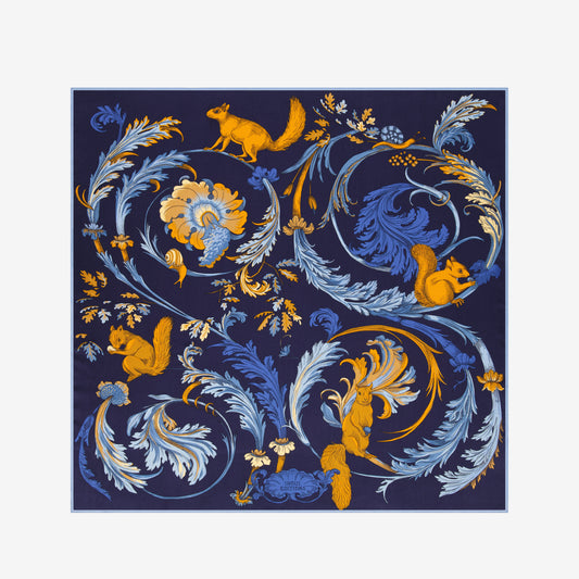 Quadratisches 100 - Rococo - Marineblau