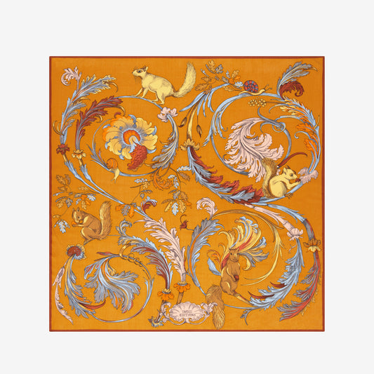 Quadratisches 100 - Rococo - Goldbraun