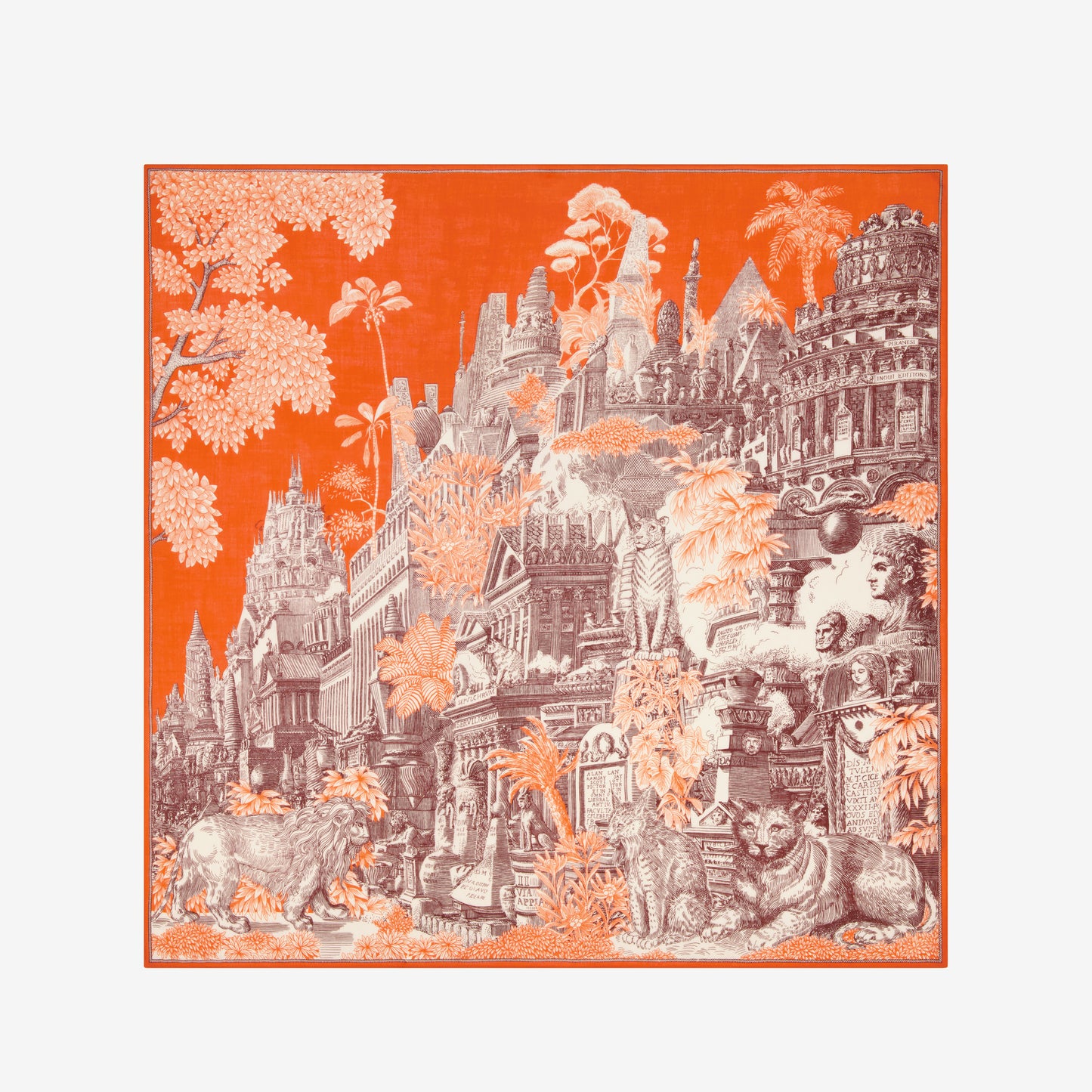 Cashmere Square 130 - Piranesi - Orange