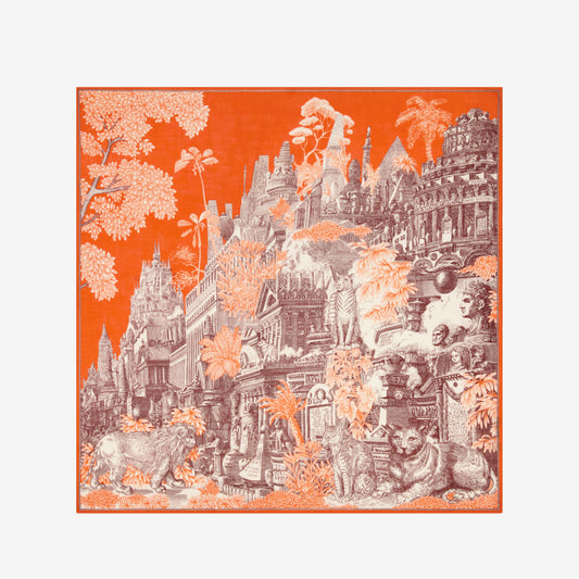 Cashmere Square 130 - Piranesi - Orange