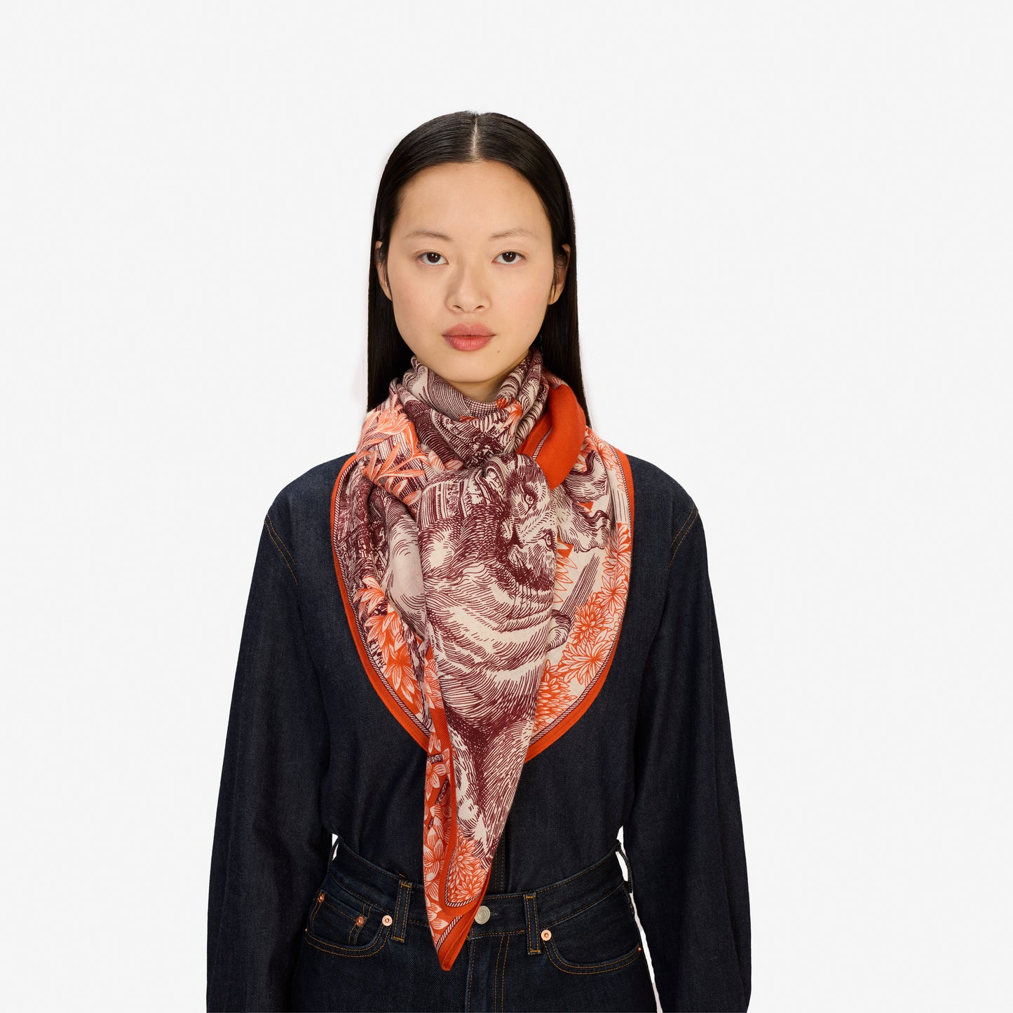 Cashmere Square 130 - Piranesi - Orange