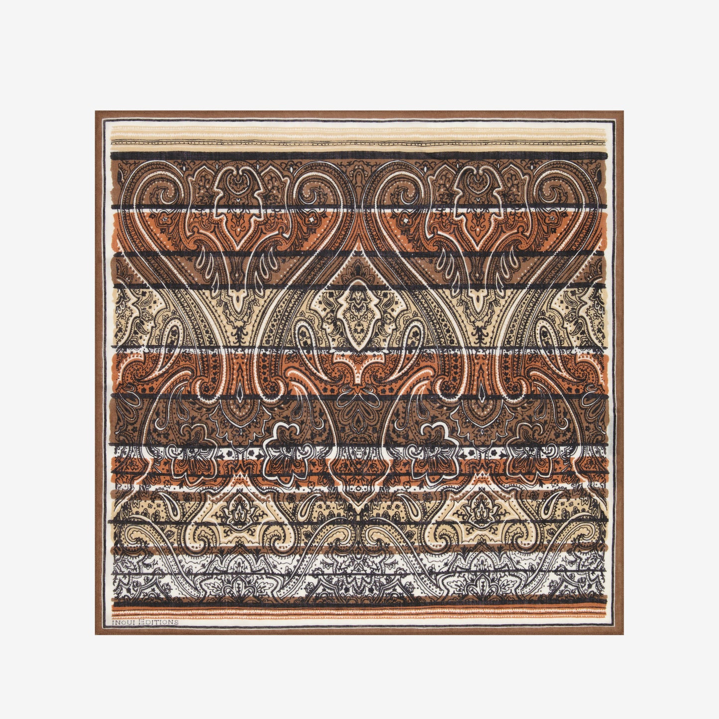 Pañuelo 70 - Paisley - Marrón