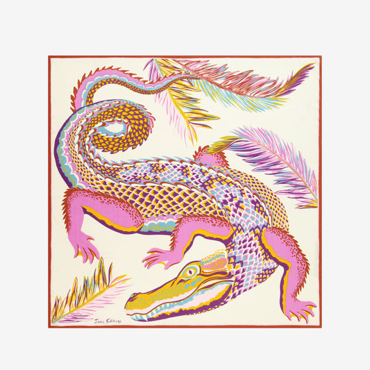 Pañuelo 100 - Croco - Blanco