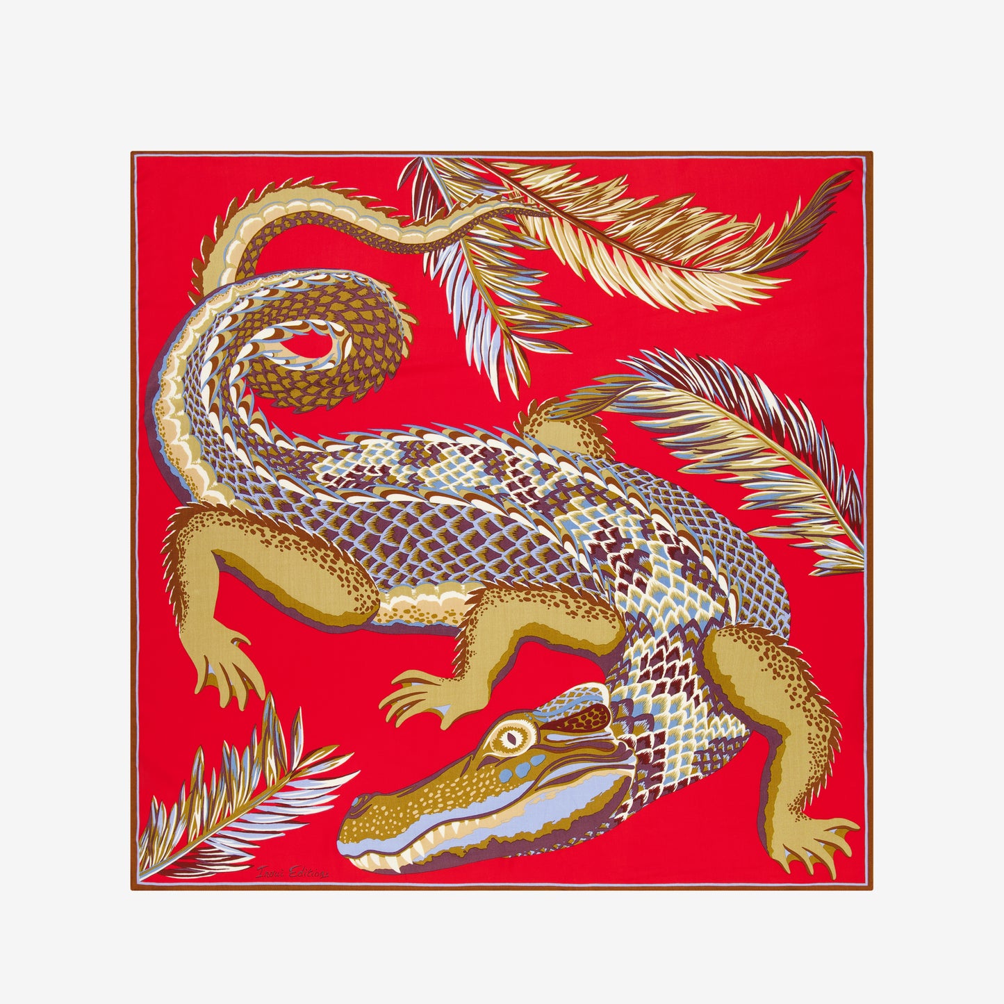 Square 100 - Croco - Red