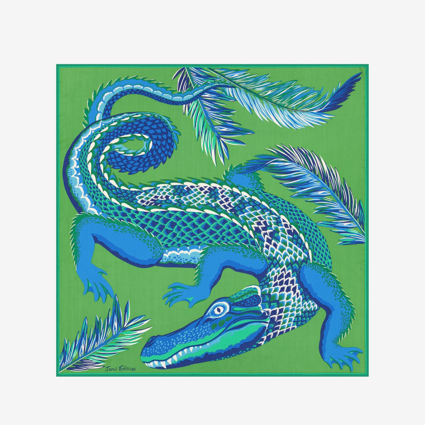Quadrato 100 - Croco - Verde