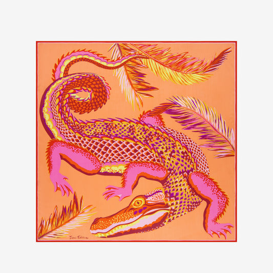 Pañuelo 100 - Croco - Coral