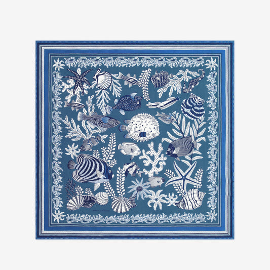 Quadratisches Tuch 100 - Neptune - Blau