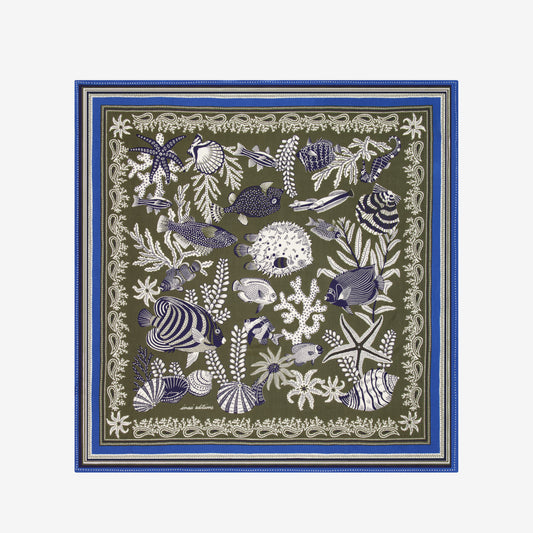 Quadratisches Tuch 100 - Neptune - Khaki