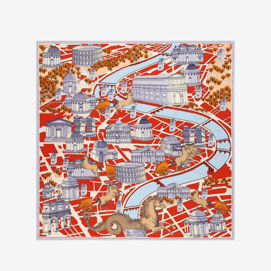 Quadratisches Tuch 100 - Rome - Orange
