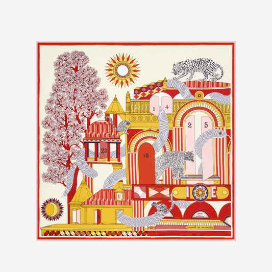 Quadratisches Tuch 100 - Taj - Weiß