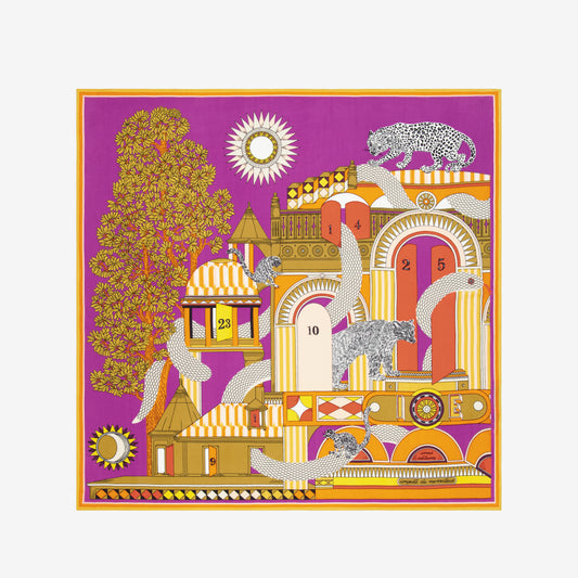 Quadratisches Tuch 100 - Taj - Violett
