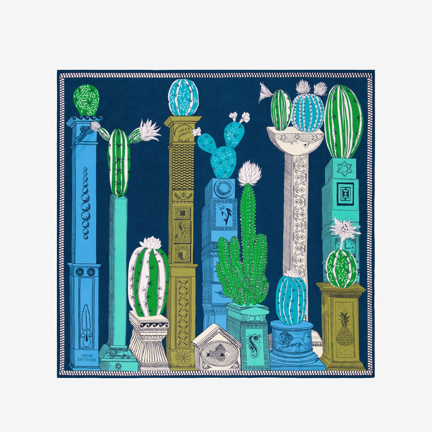 Quadratisches Tuch 100 - Tequila - Curaçao