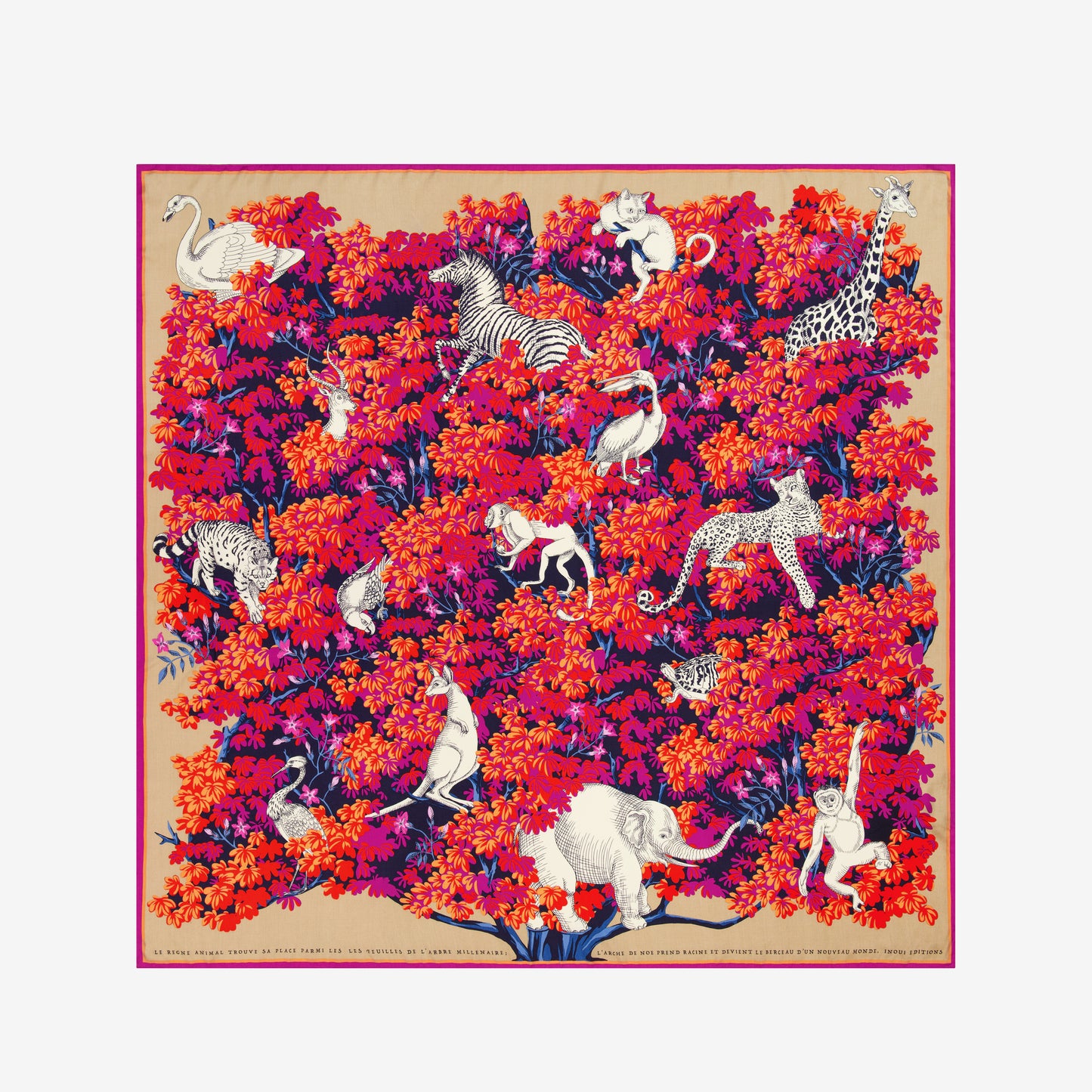 Square 130 - Bestiaire - Fuchsia