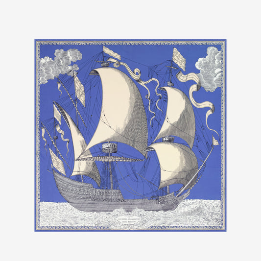 Pañuelo 130 - Des Rives et Des Reves - Azul