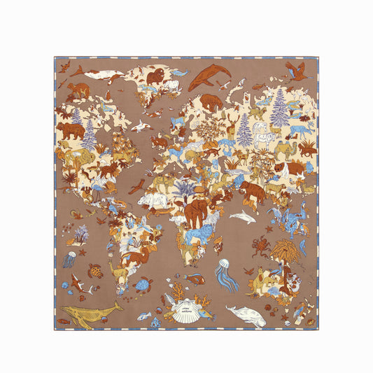 Quadratisches Tuch 70 - Atlas - Beige