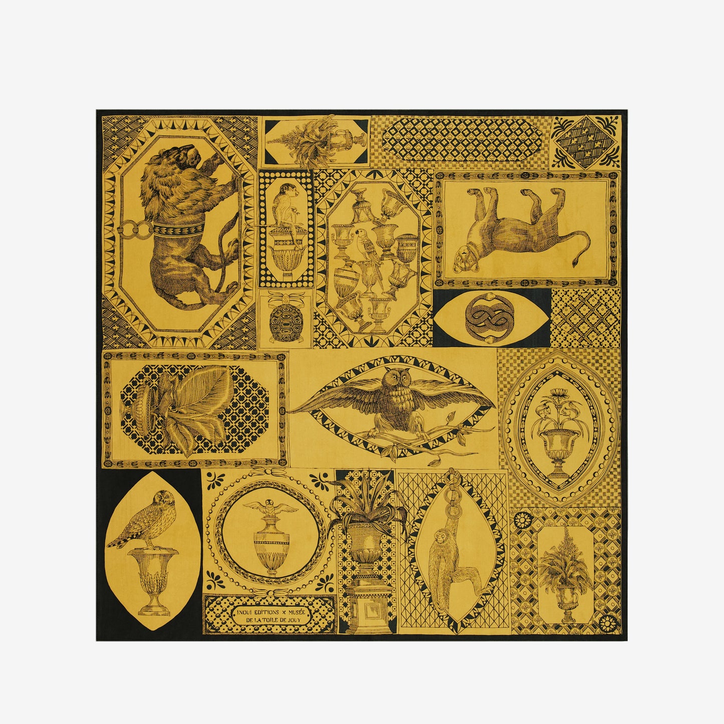 Quadratisches Tuch 65 - Barocco - Golden