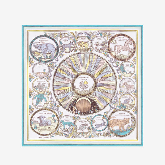 Quadratisches Tuch 70 Baumwolle - Chance Inoui - Pastel