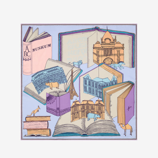 Quadratisches Tuch 70 - Museum - Pastel