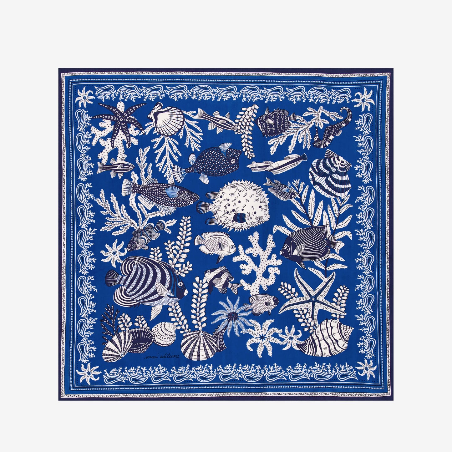 Quadratisches Tuch 65 - Neptune - Blau