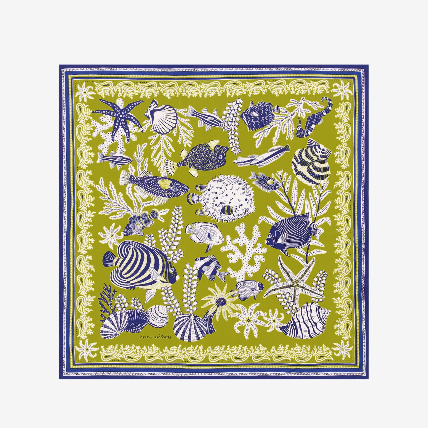 Quadratisches Tuch 65 - Neptune - Anis