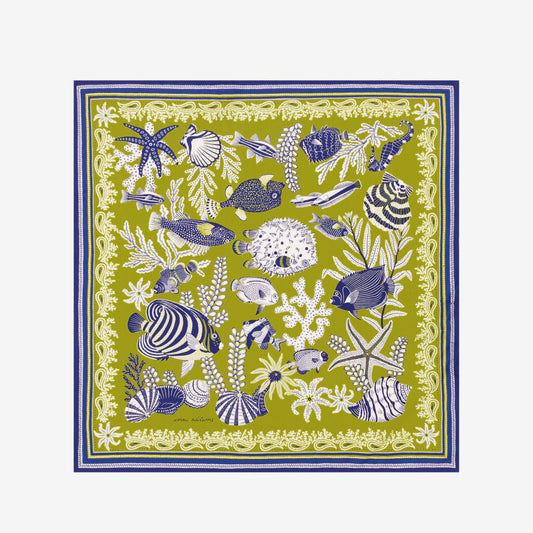 Quadratisches Tuch 65 - Neptune - Anis
