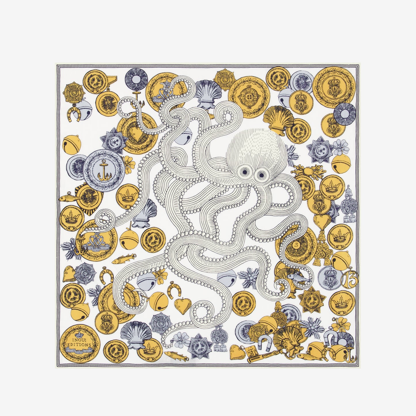 Quadrato 65 - Octopus - Bianco