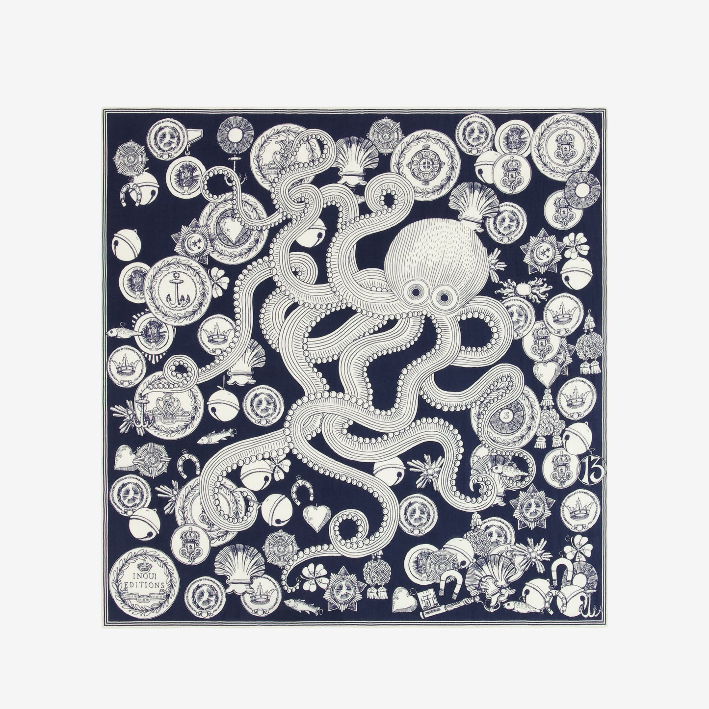 Quadrato 65 - Octopus - Blu Scuro