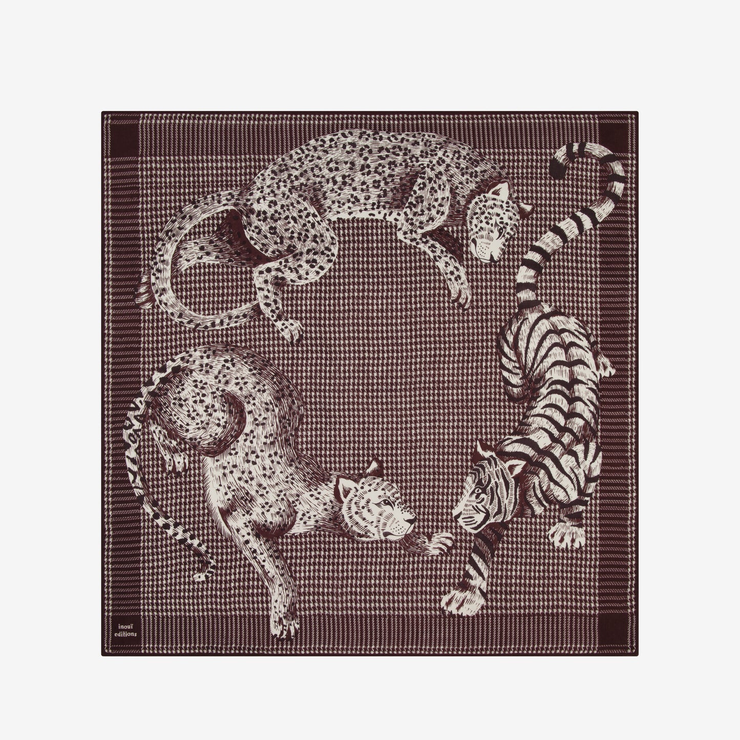 Square 100 - Jorgen - Houndstooth - Brown